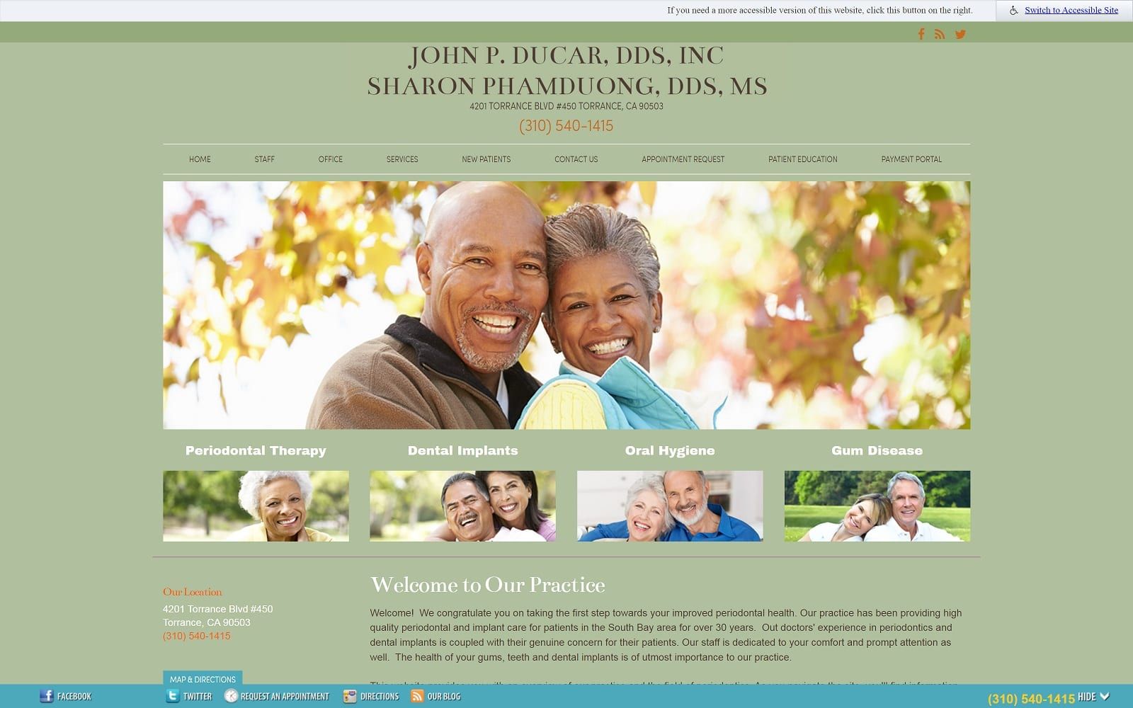 The screenshot of john p. Ducar, d. D. S. , inc johnducardds. Com website