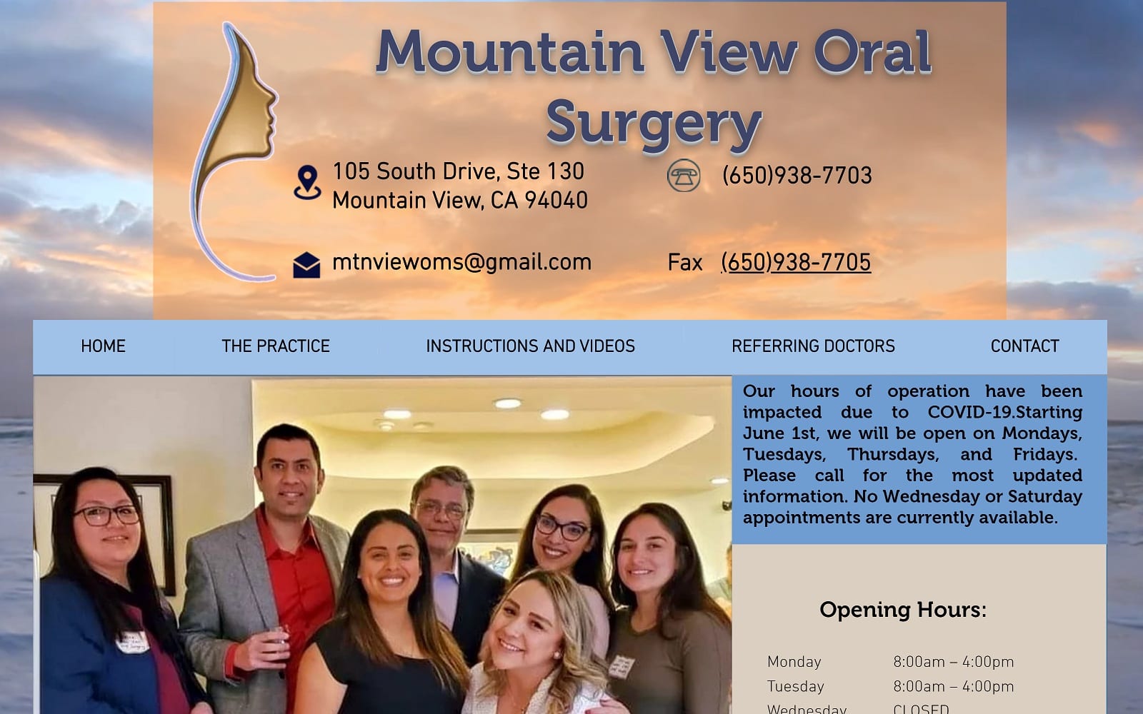 The screenshot of mountain view oral surgery mtnvieworalsurgery. Com website