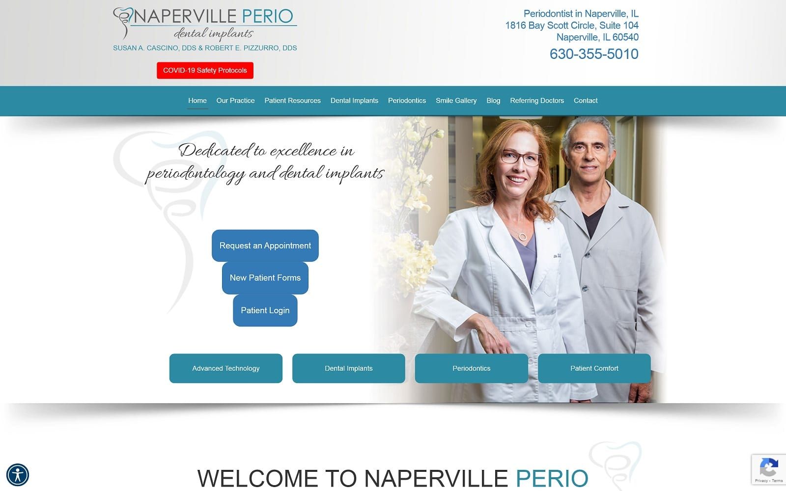 The screenshot of naperville perio napervilleperio. Com website