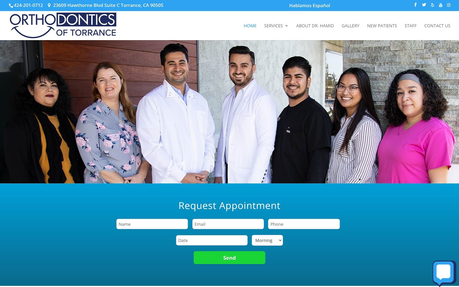 The screenshot of orthodontics of torrance orthodontisttorrance. Com website