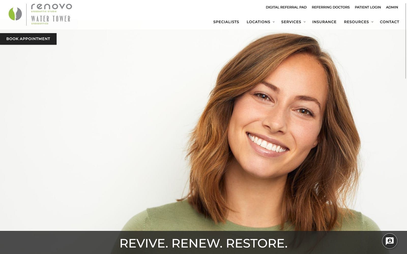 The screenshot of renovo endodontic studio renovoendo. Com website