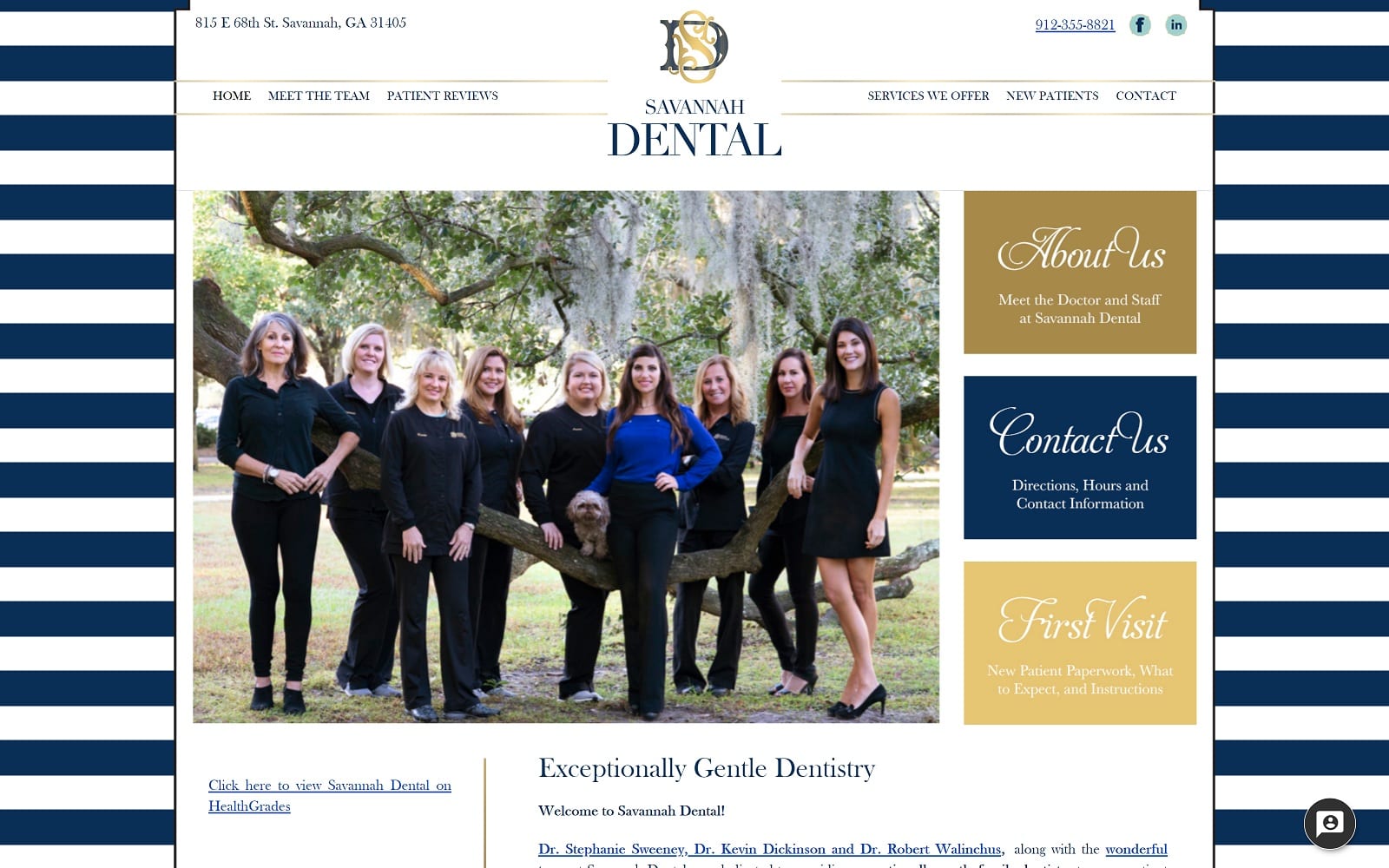 The screenshot of savannah dental savannah. Dental website