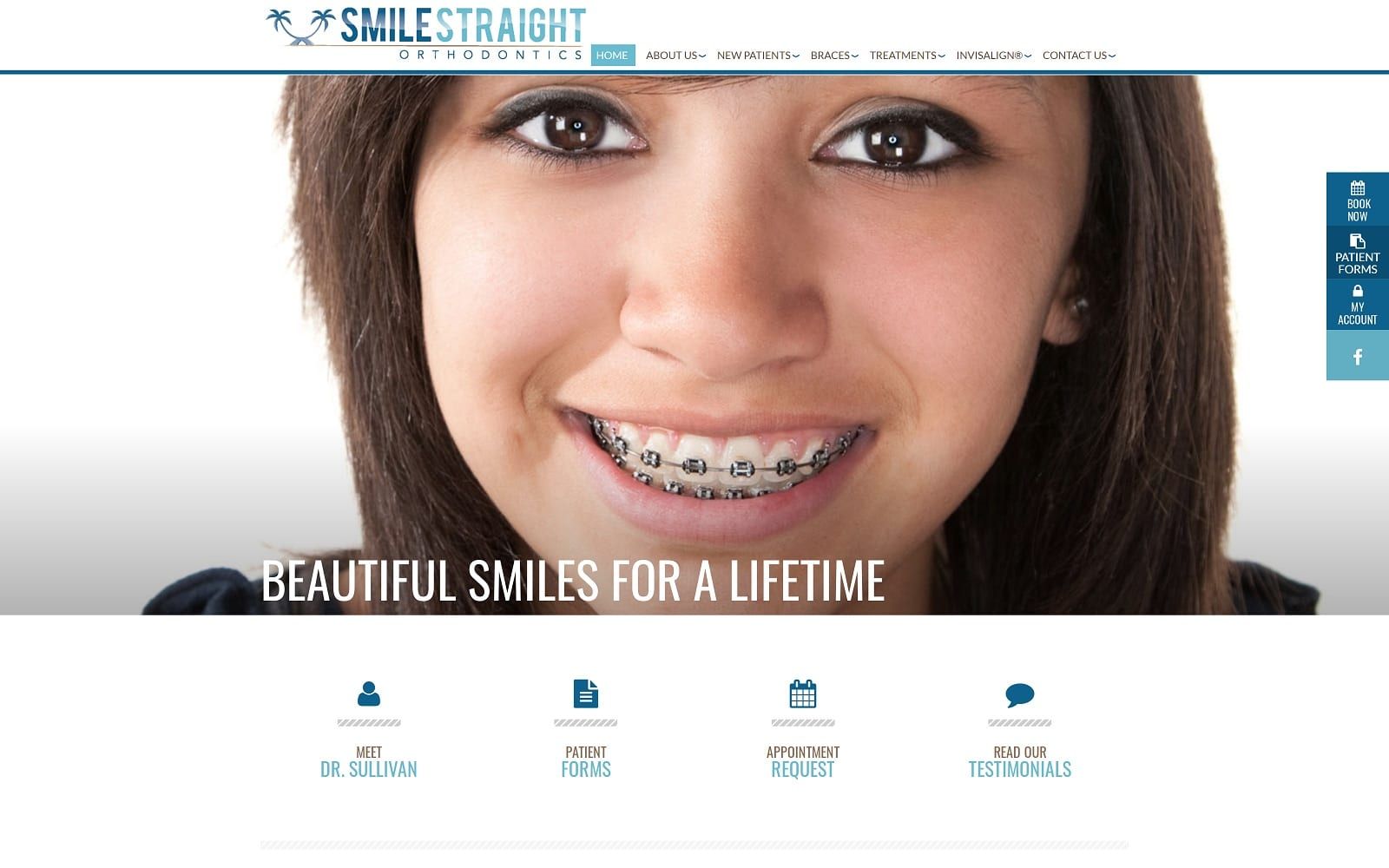 The screenshot of smile straight orthodontics - midland smilestraightmidland. Com website