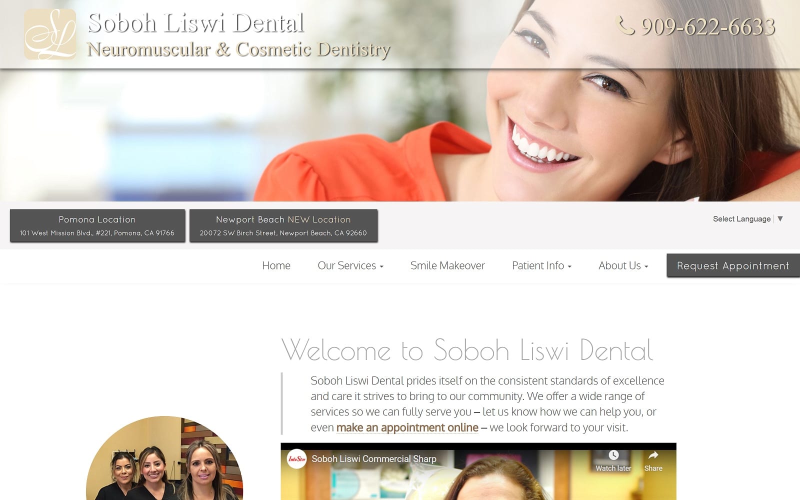 The screenshot of soboh liswi dental sobohliswidental. Com website