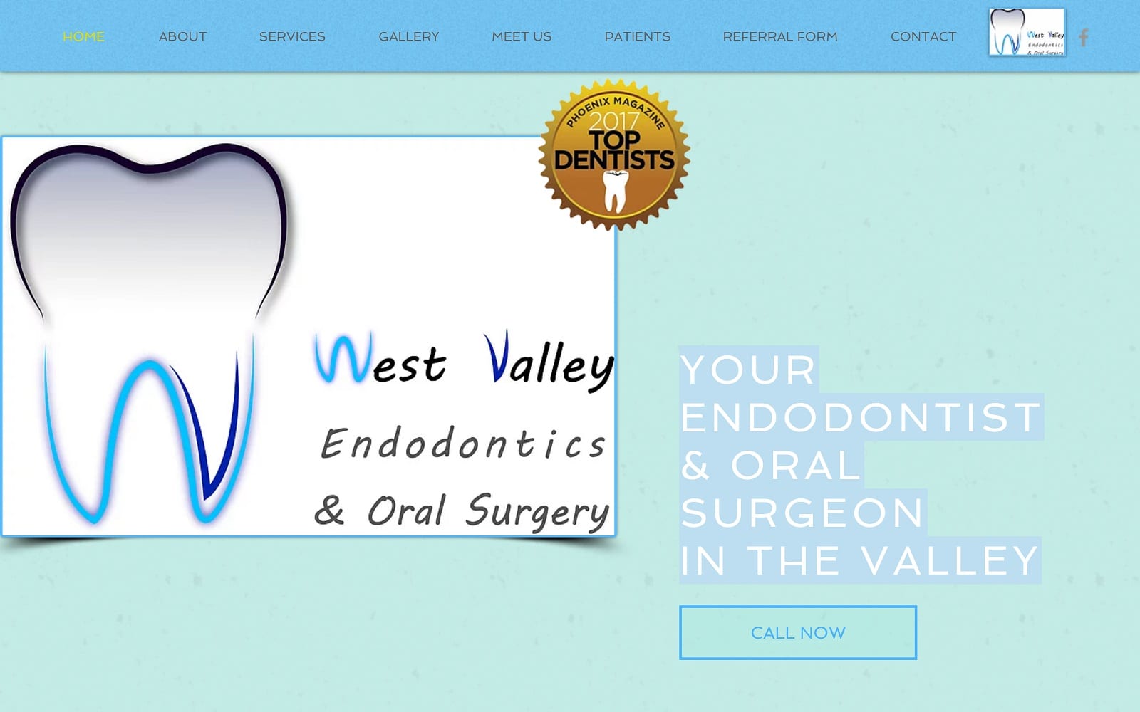 The screenshot of west valley endodontics and oral surgery wveos. Com website