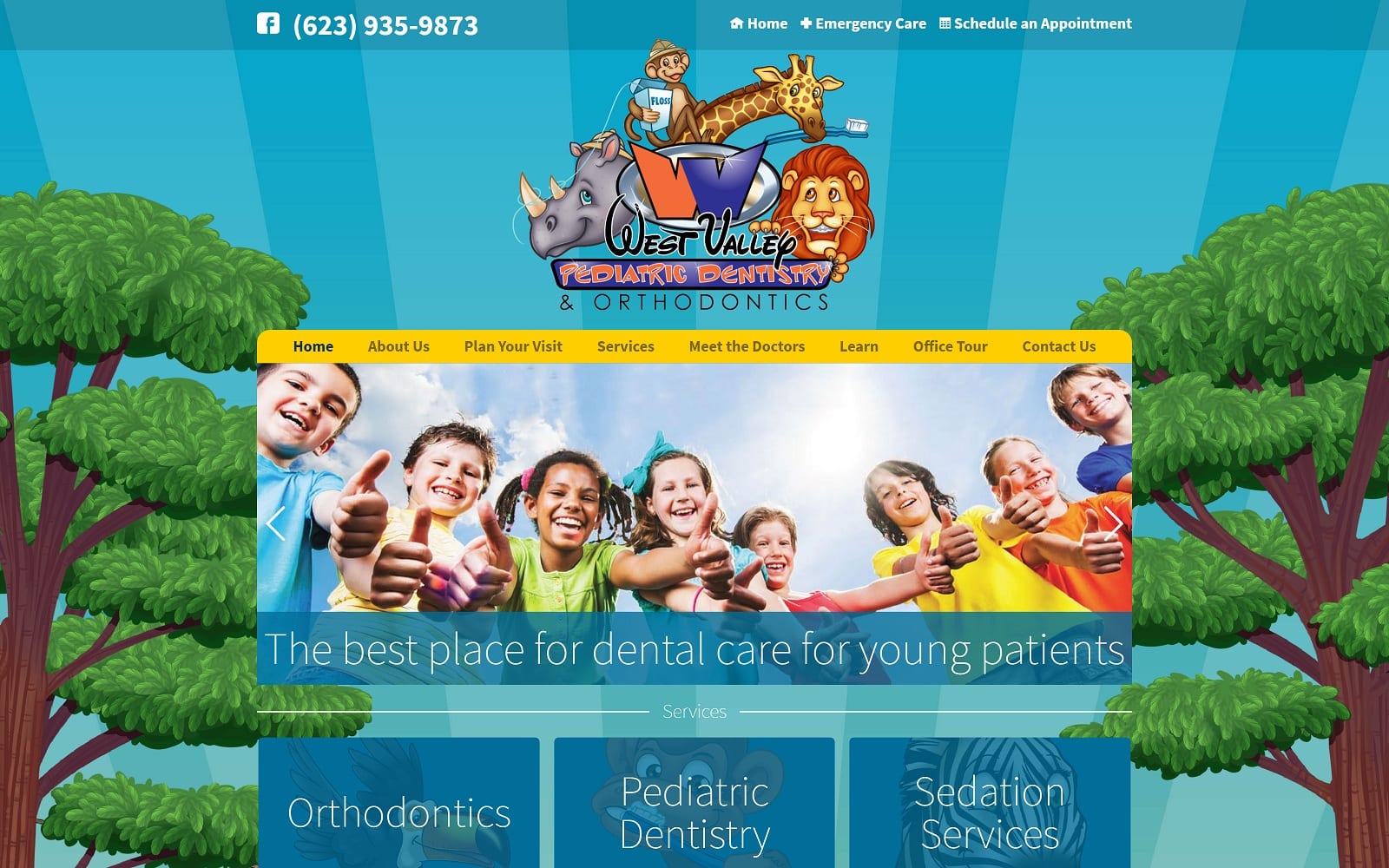 The screenshot of west valley pediatric dentistry & orthodontics wvpd. Com website