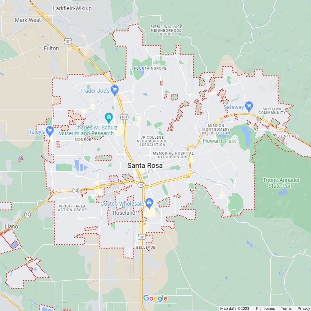 Santa Rosa CA map