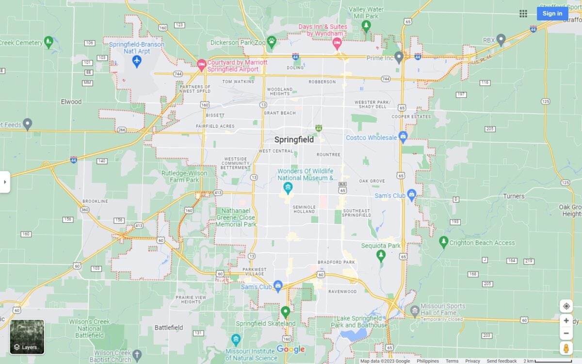 Springfield MO map