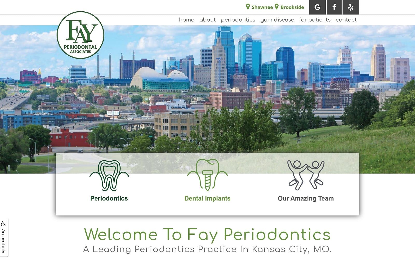 The screenshot of fay periodontics annfayperiodontics. Com dr. Ann fay website