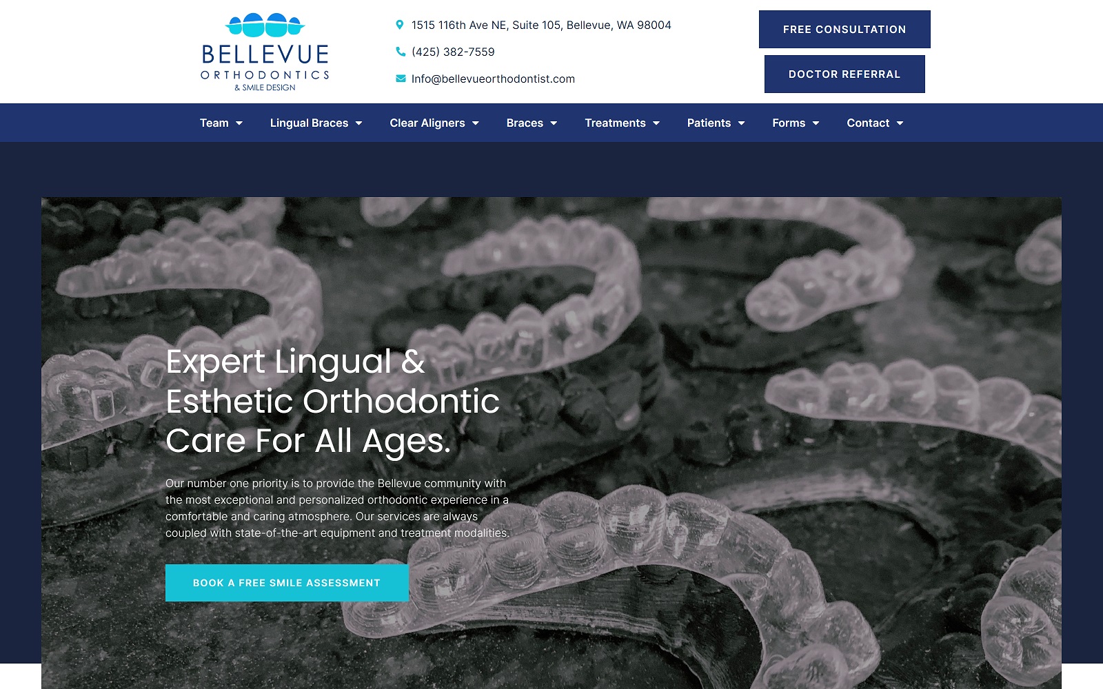 bellevueorthodontist.com screenshot