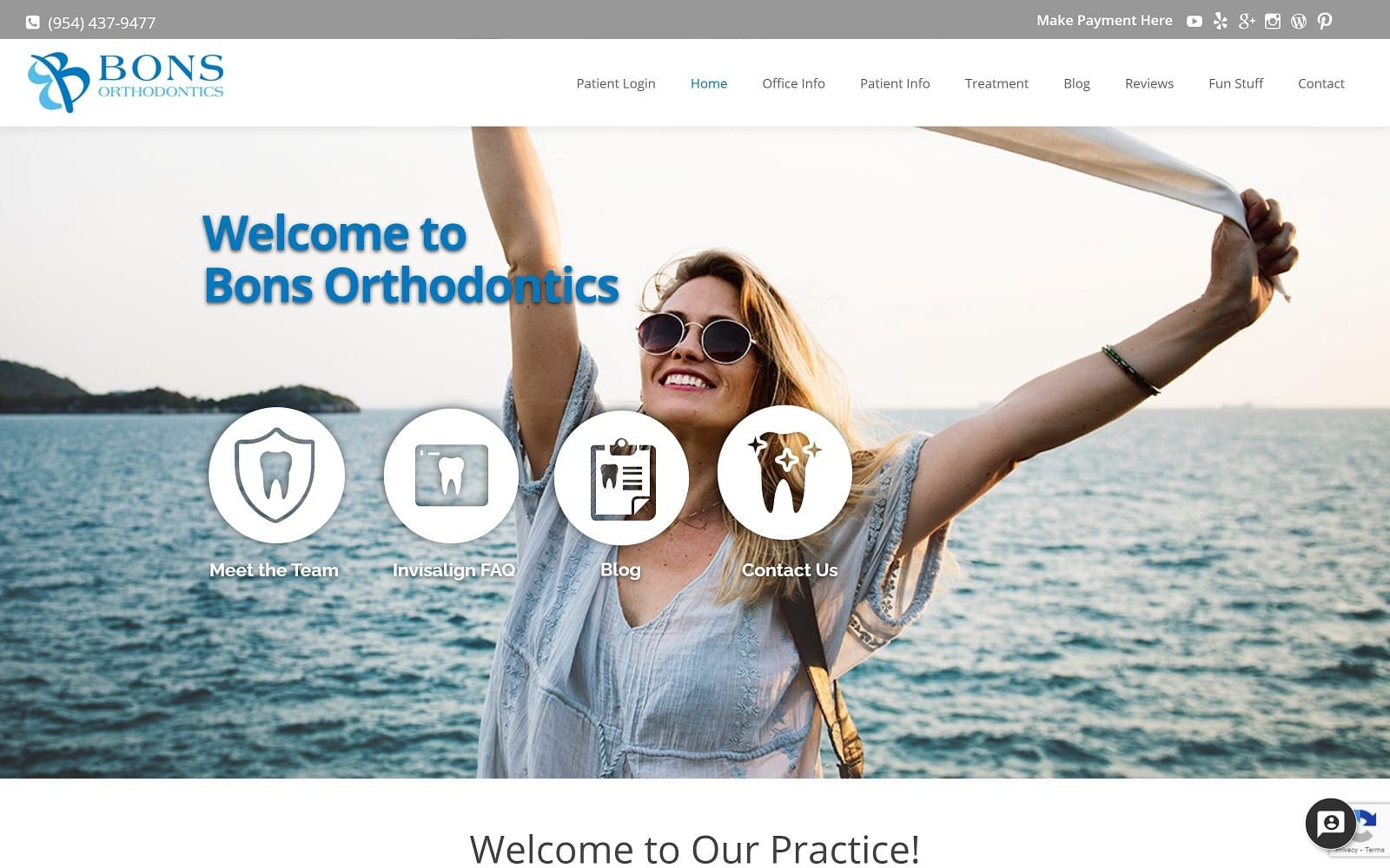 The screenshot of bons orthodontics bonsortho. Com dr. Brian bons website