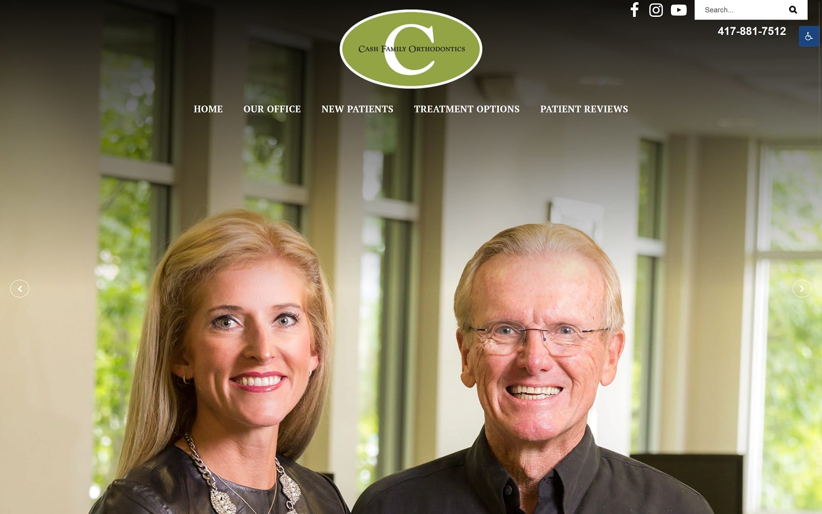 The screenshot of cash family orthodontics cashfamilyorthodontics. Com dr. Jerry cash website