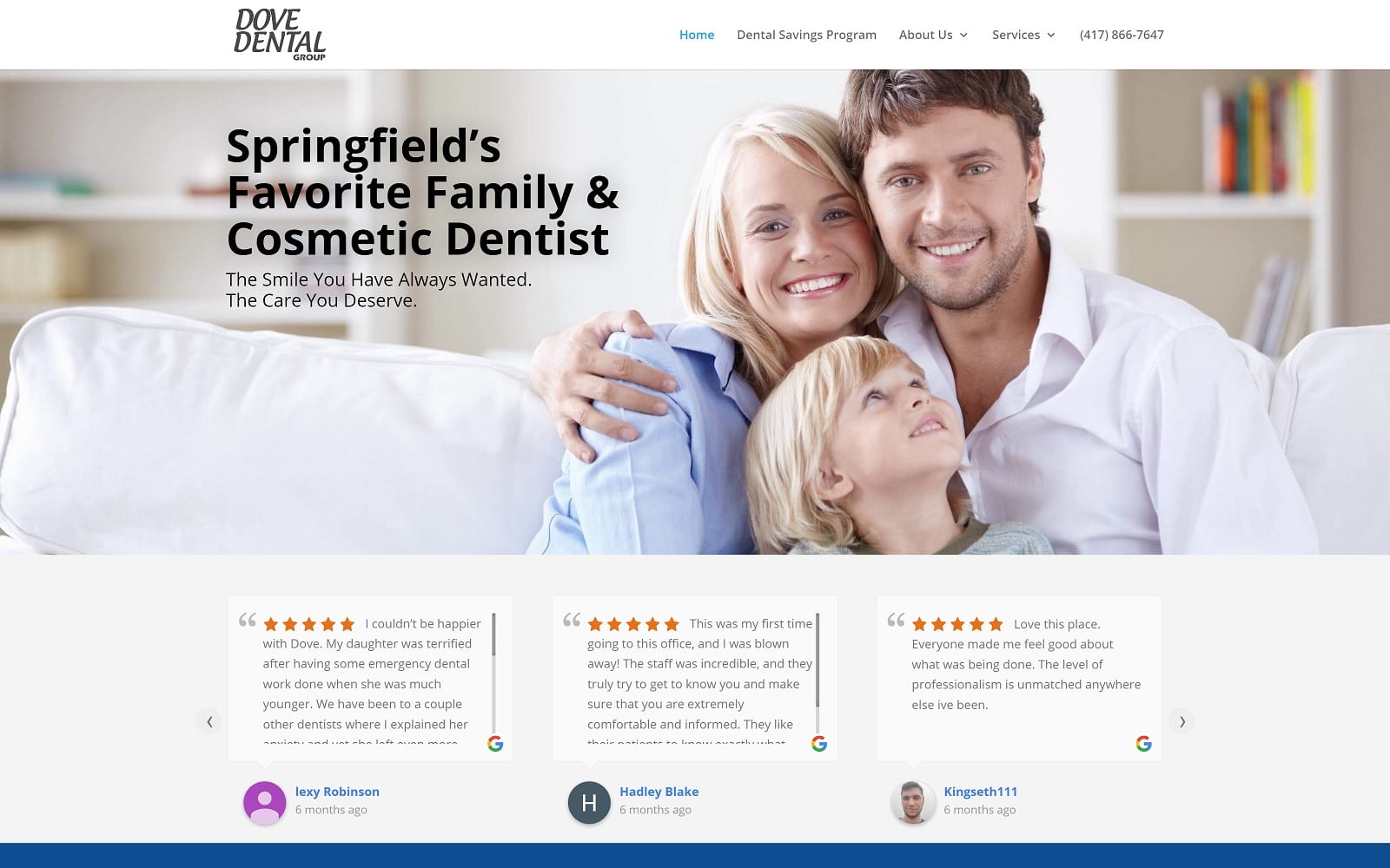 The screenshot of dove dental group dovedentalgroup. Com dr. Steve dove website