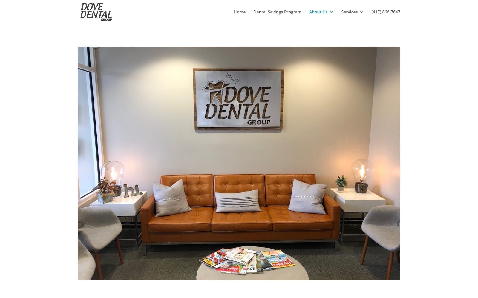 The screenshot of dove dental group dovedentalgroup. Com dr. Steve dove website