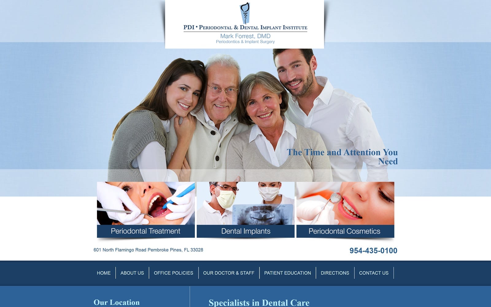 The screenshot of forrest mark, dds dr4est. Com website