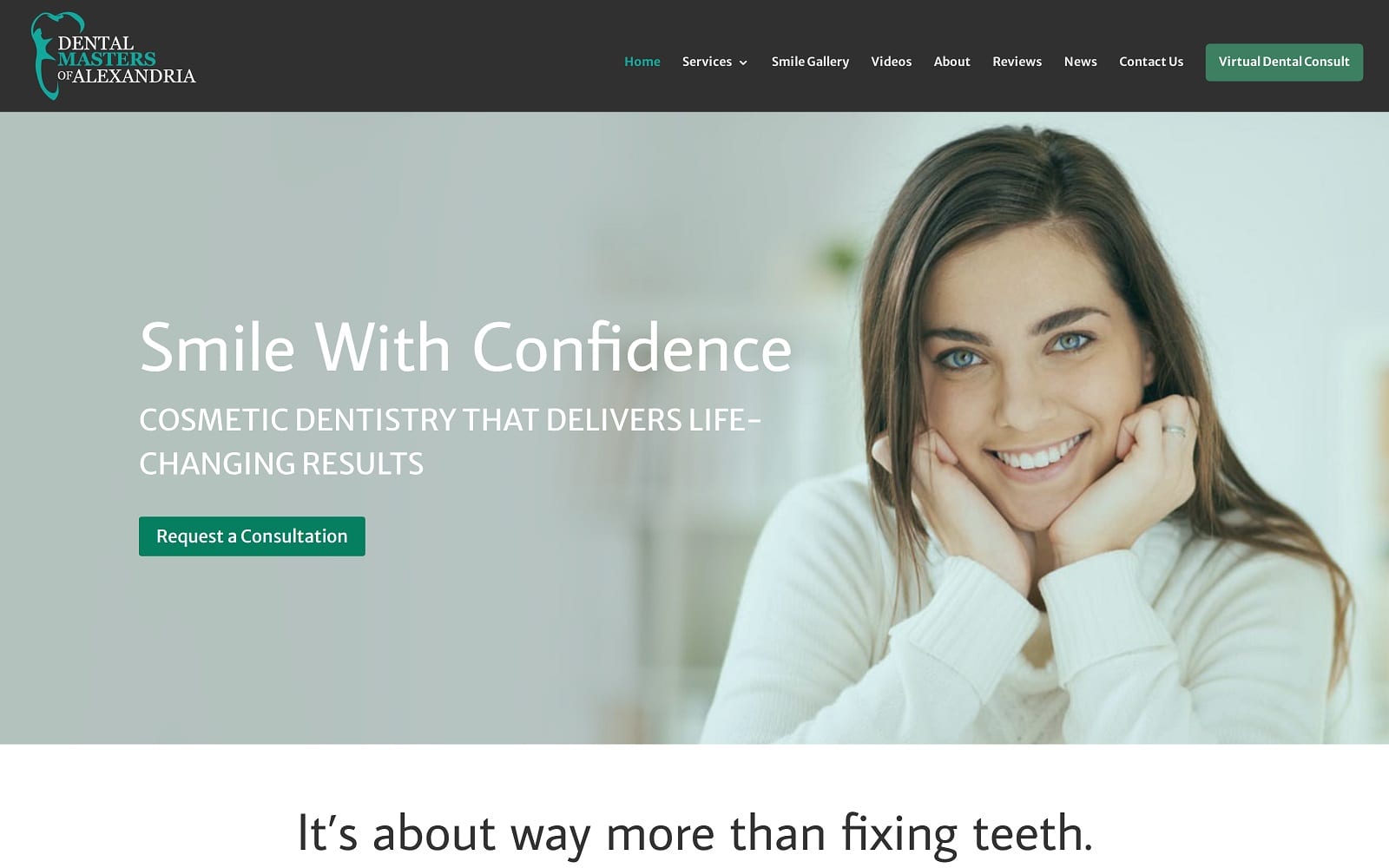 The screenshot of dental masters of alexandria drlaviola. Com dr. Jamie laviola website