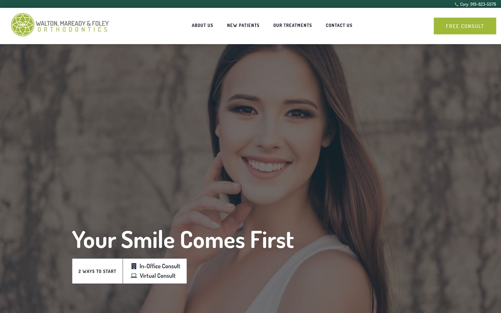 The screenshot of foley orthodontics foleyorthodontics. Com dr. John foley website