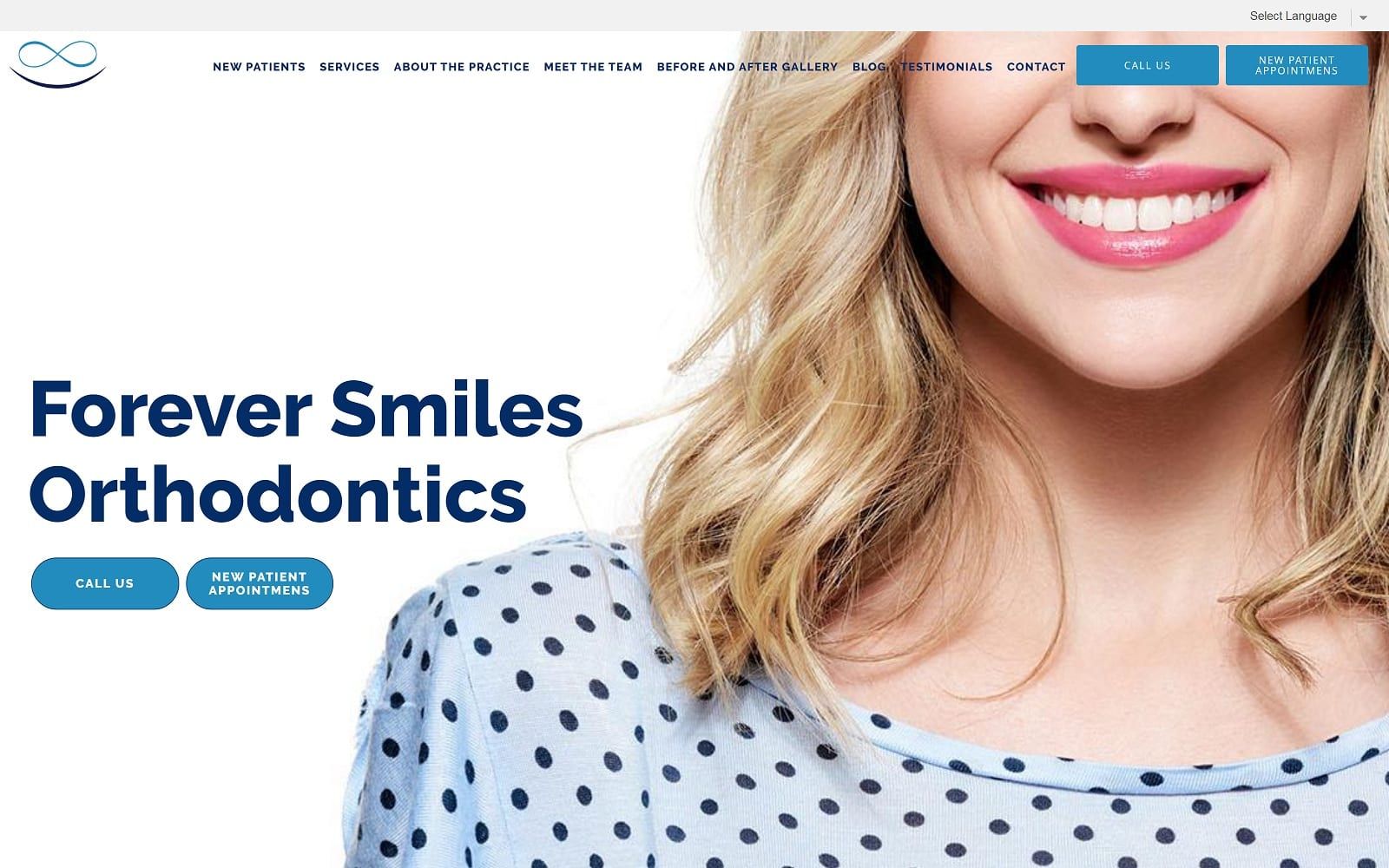 The screenshot of forever smiles orthodontics foreversmilesortho. Com dr. Daniel camacho website