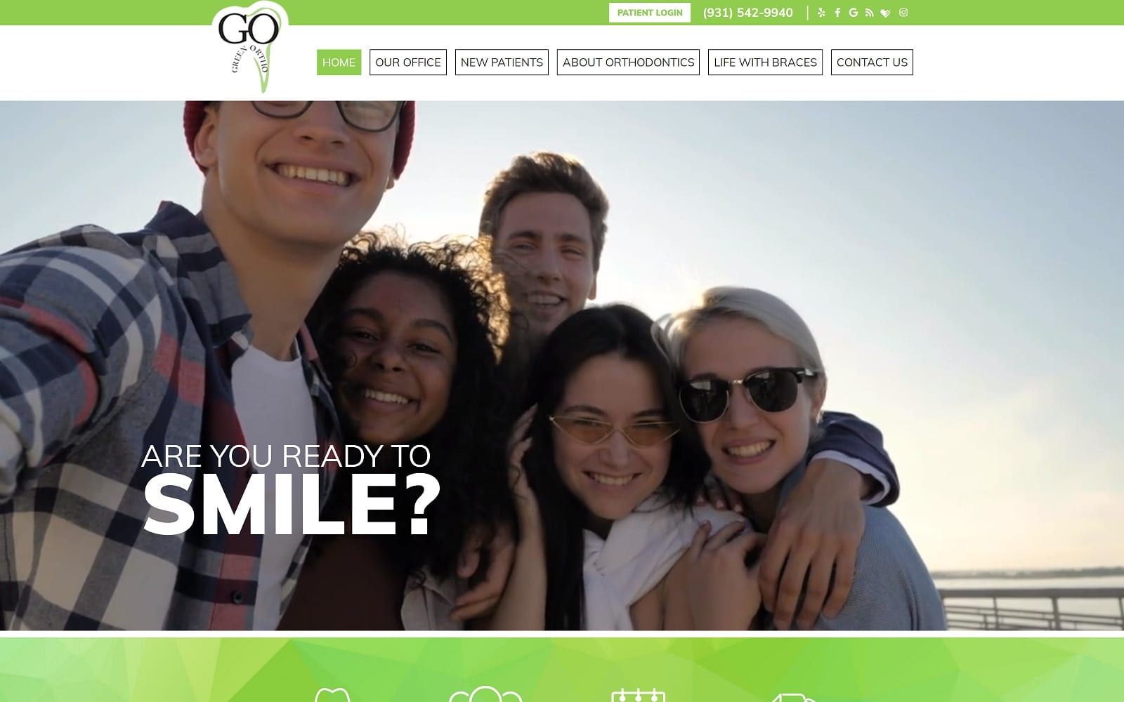The screenshot of green orthodontics greenortho. Com dr. Cynthia green website