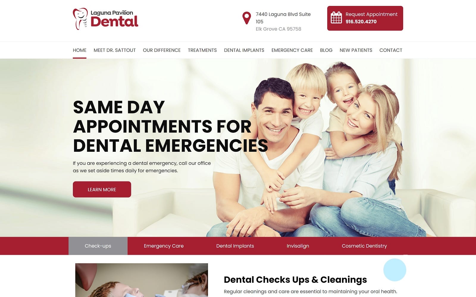 The screenshot of laguna pavilion dental lagunapaviliondental. Com website