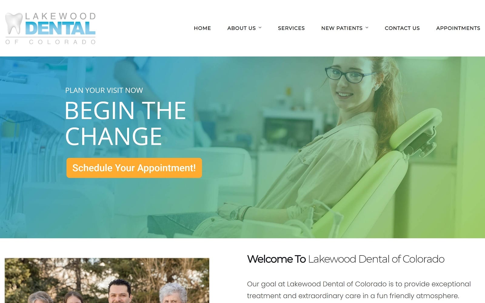 The screenshot of lakewood dental of colorado: tariq sawaqed dds lakewooddentalco. Com website