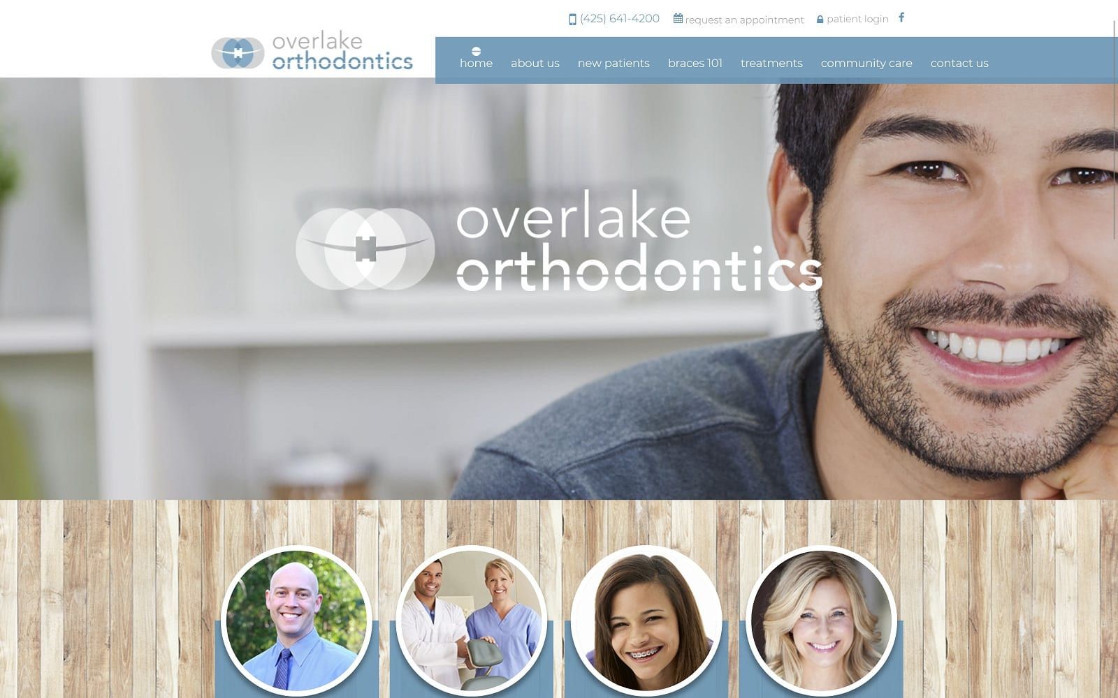 The screenshot of overlake orthodontics overlakeorthodontics. Com dr. Steve lemery website