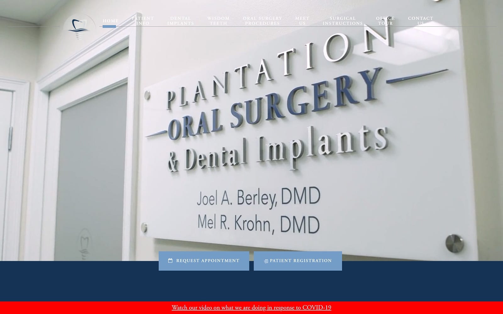 The screenshot of hollywood oral surgery and dental implants plantationoralsurgery. Com website