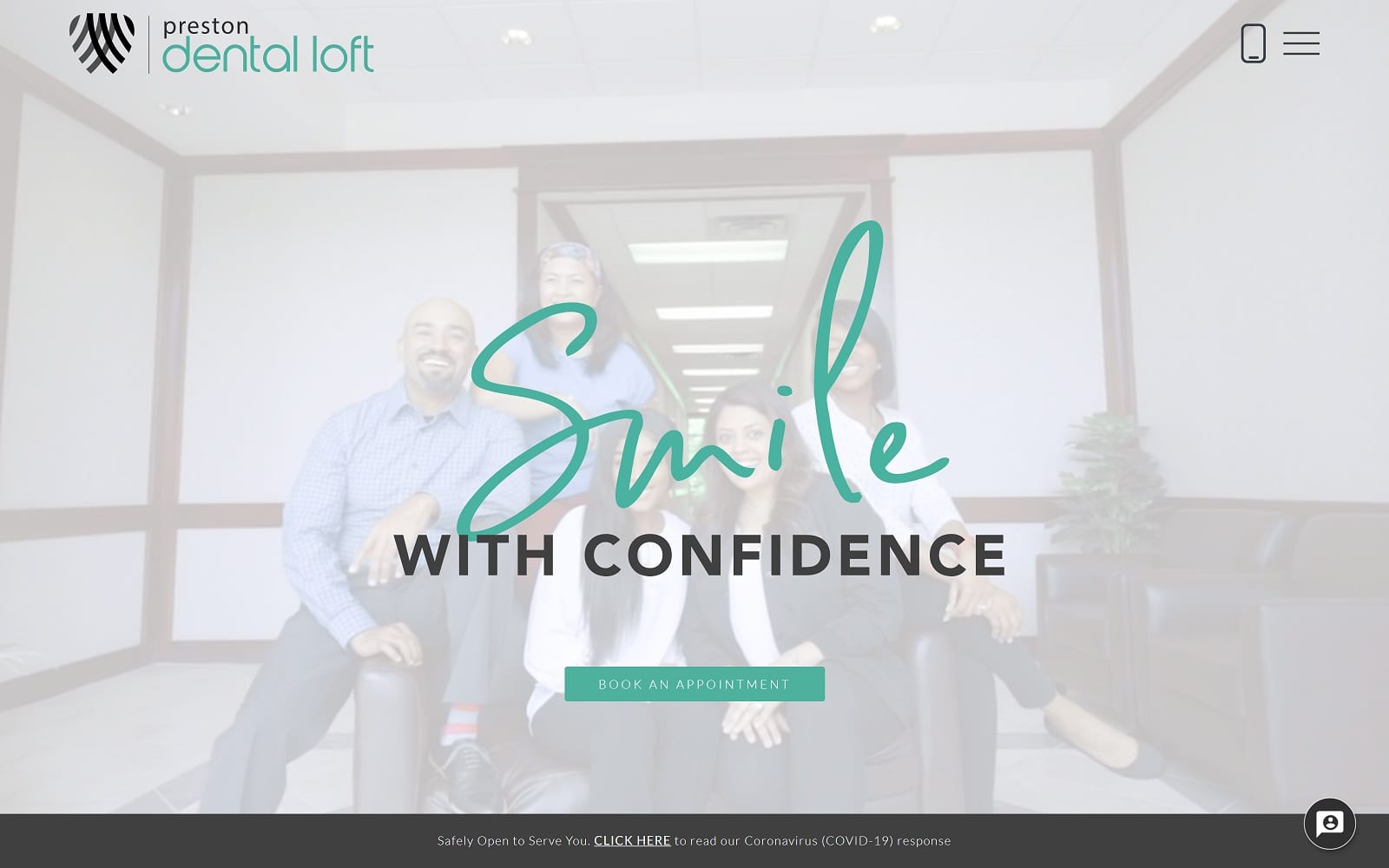 The screenshot of preston dental loft prestondentalloft. Com website