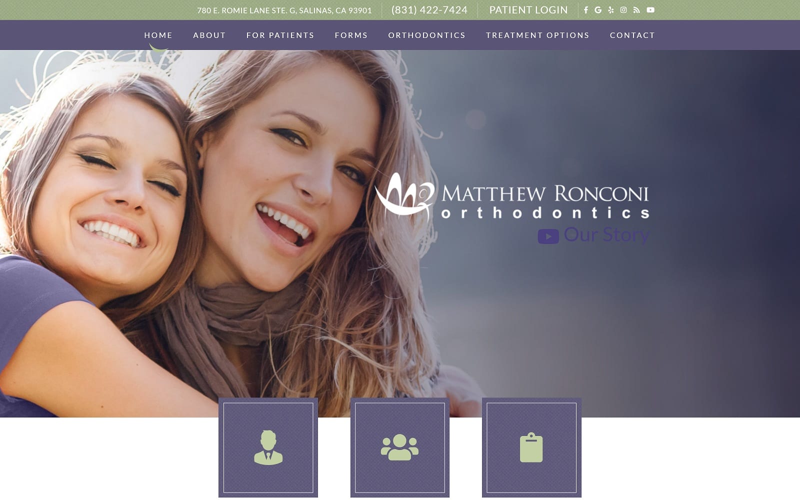 The screenshot of matthew ronconi orthodontics ronconiorthodontics. Com dr. Matthew ronconi website