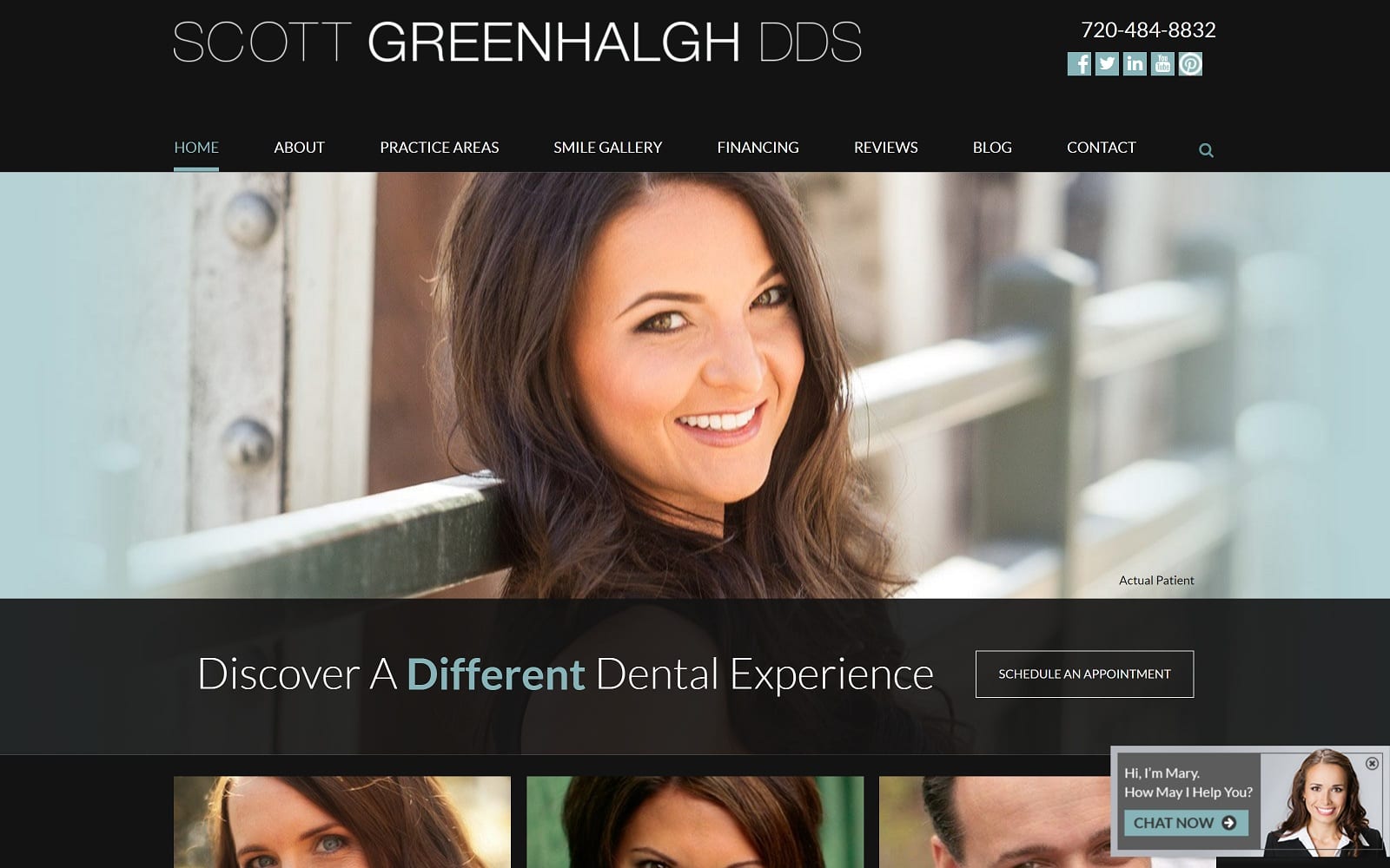 The screenshot of scott greenhalgh, dds scottgreenhalghdds. Com wesite