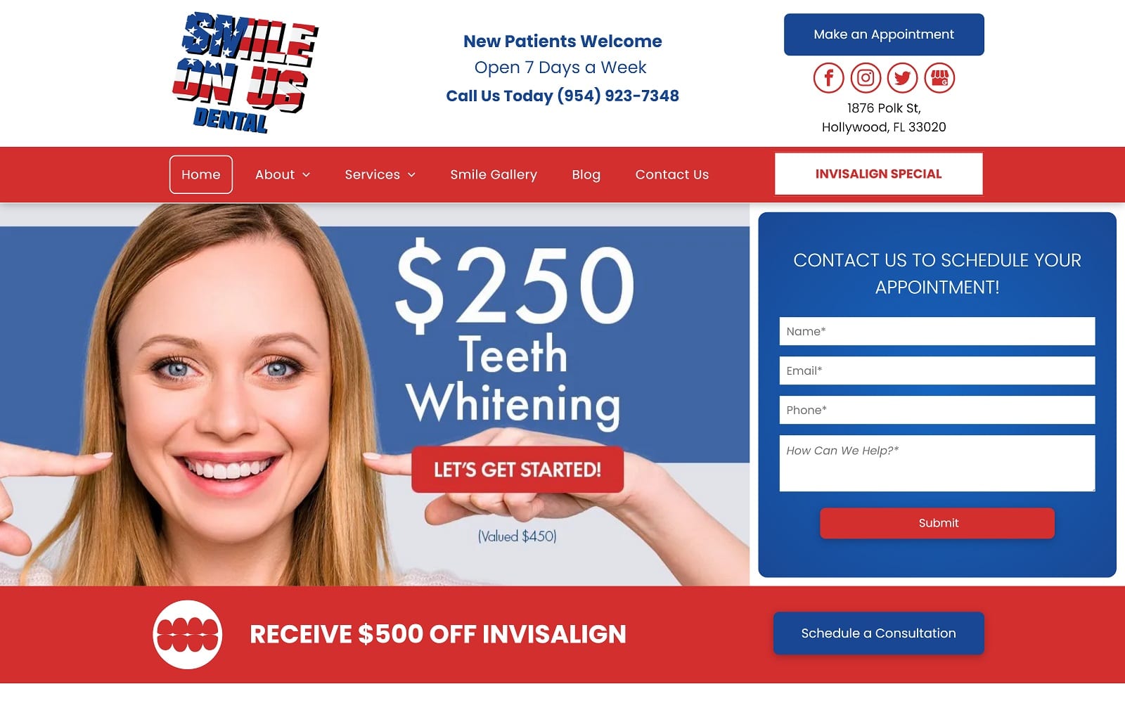 The screenshot of ilya freyberg dds pa smile-on-us. Com website