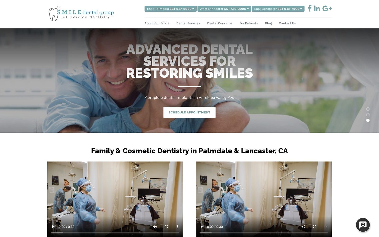 The screenshot of smile dental group smiledentalgroup. Com website