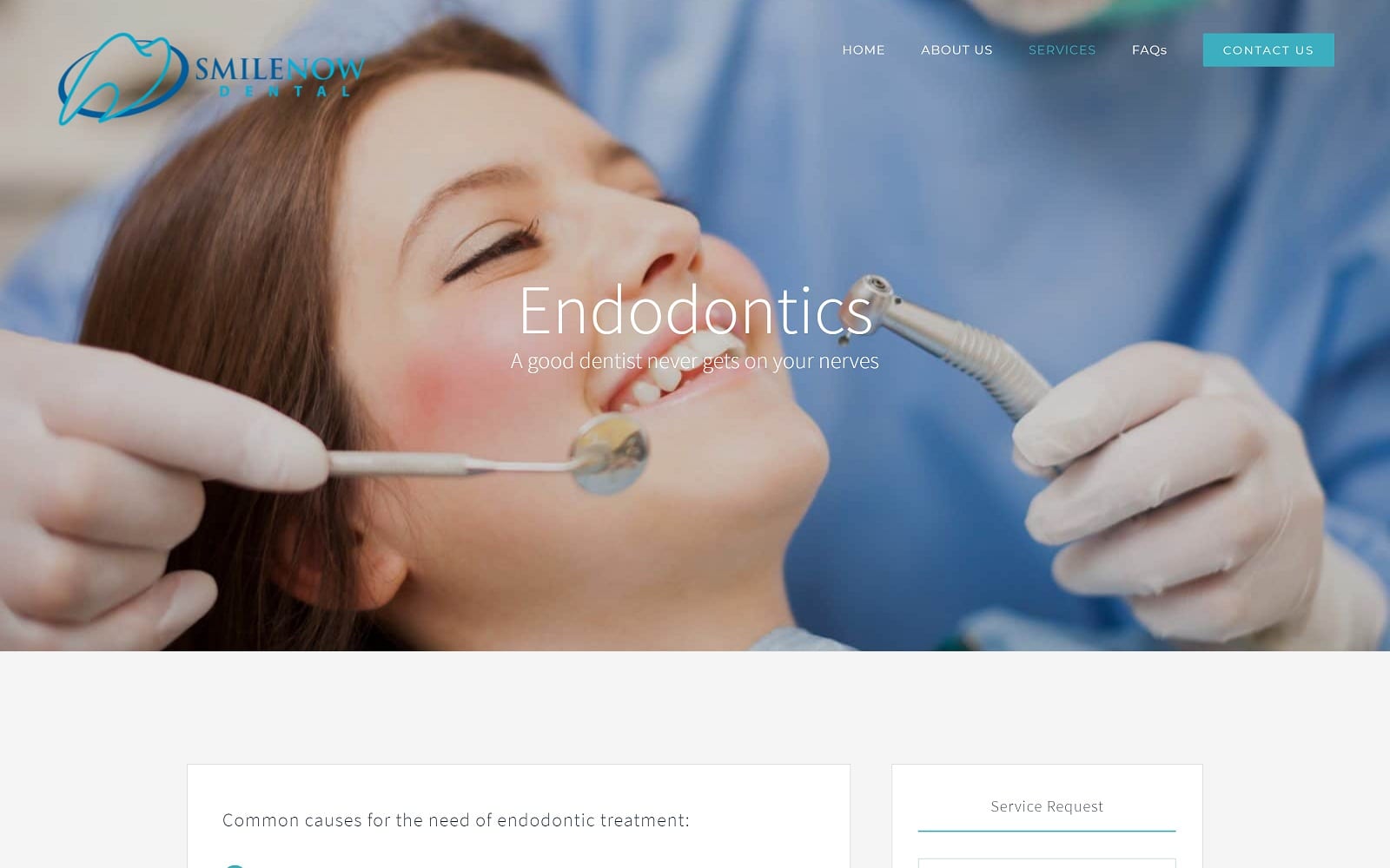 The screenshot of t. Sheabar, dds smilenowdentistry. Com website