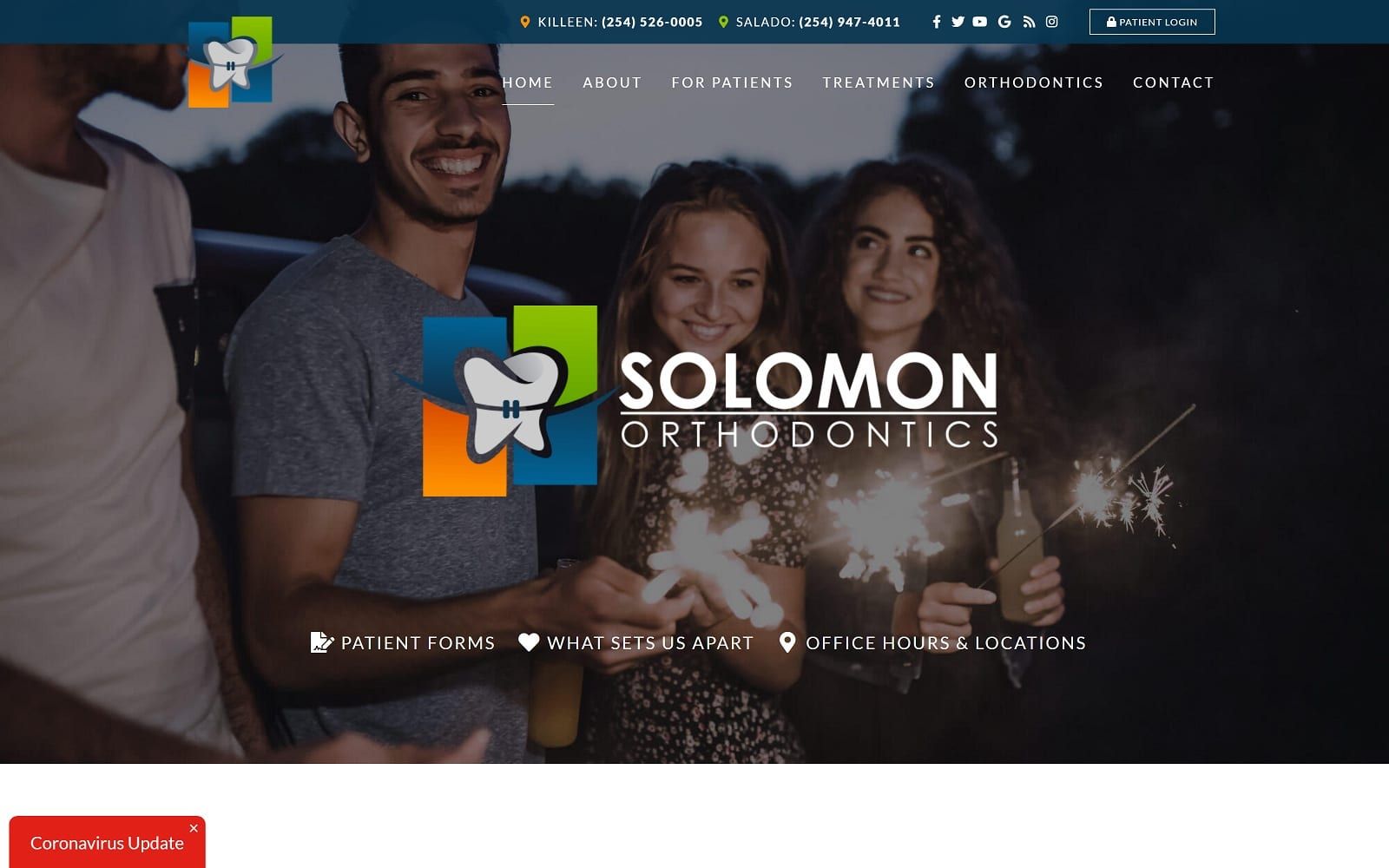 The screenshot of solomon orthodontics solomonorthodontics. Com dr. Michael solomon website