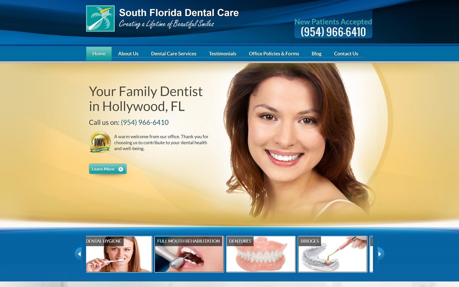 The screenshot of south florida dental care southfloridadentalcare. Com