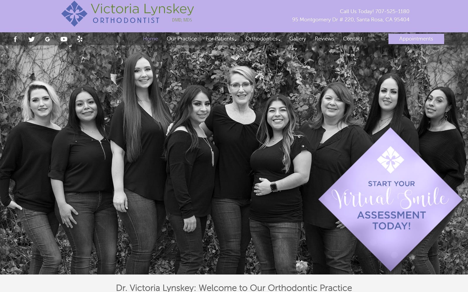 The screenshot of dr. Victoria j. Lynskey, dmd stunningsmile. Com