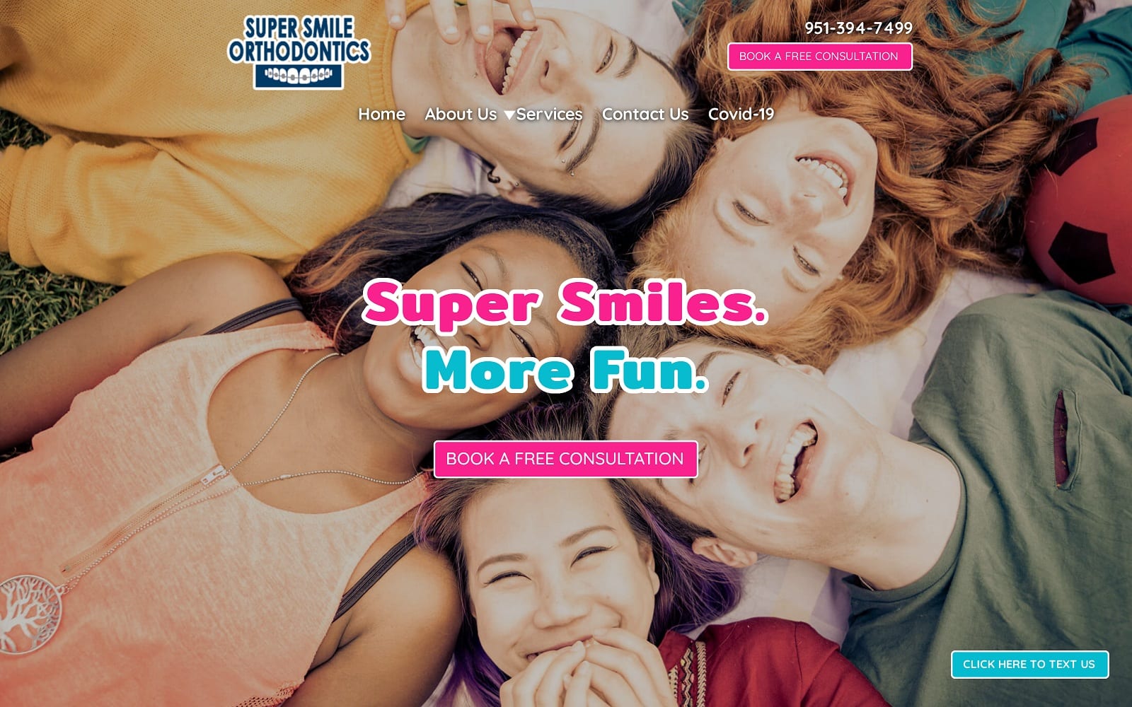 The screenshot of super smile orthodontics - orthodontist & invisalign in corona supersmileorthodontics. Com website