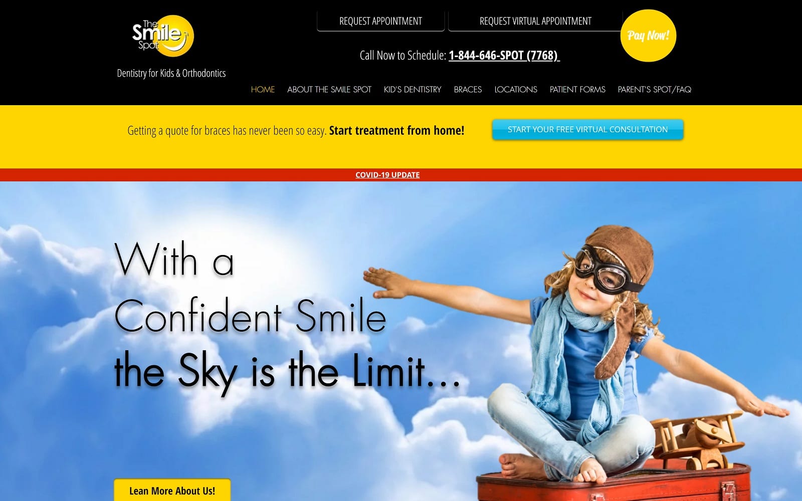 The screenshot of the screenshot of thesmilespot. Com website