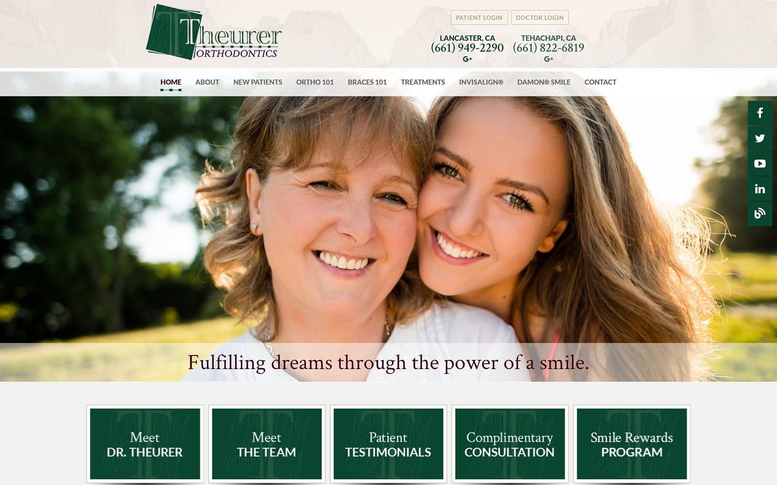 The screenshot of theurer orthodontics theurerorthodontics. Com website