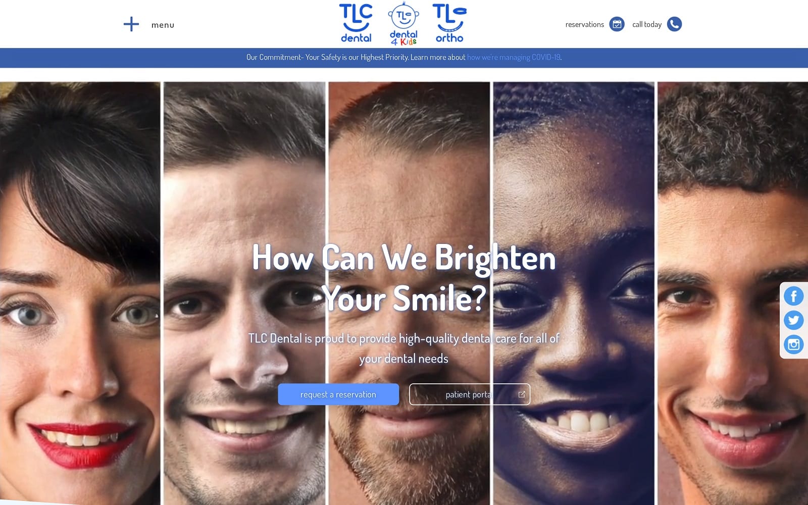 The screenshot of tlc dental – hollywood tlcdental. Biz website