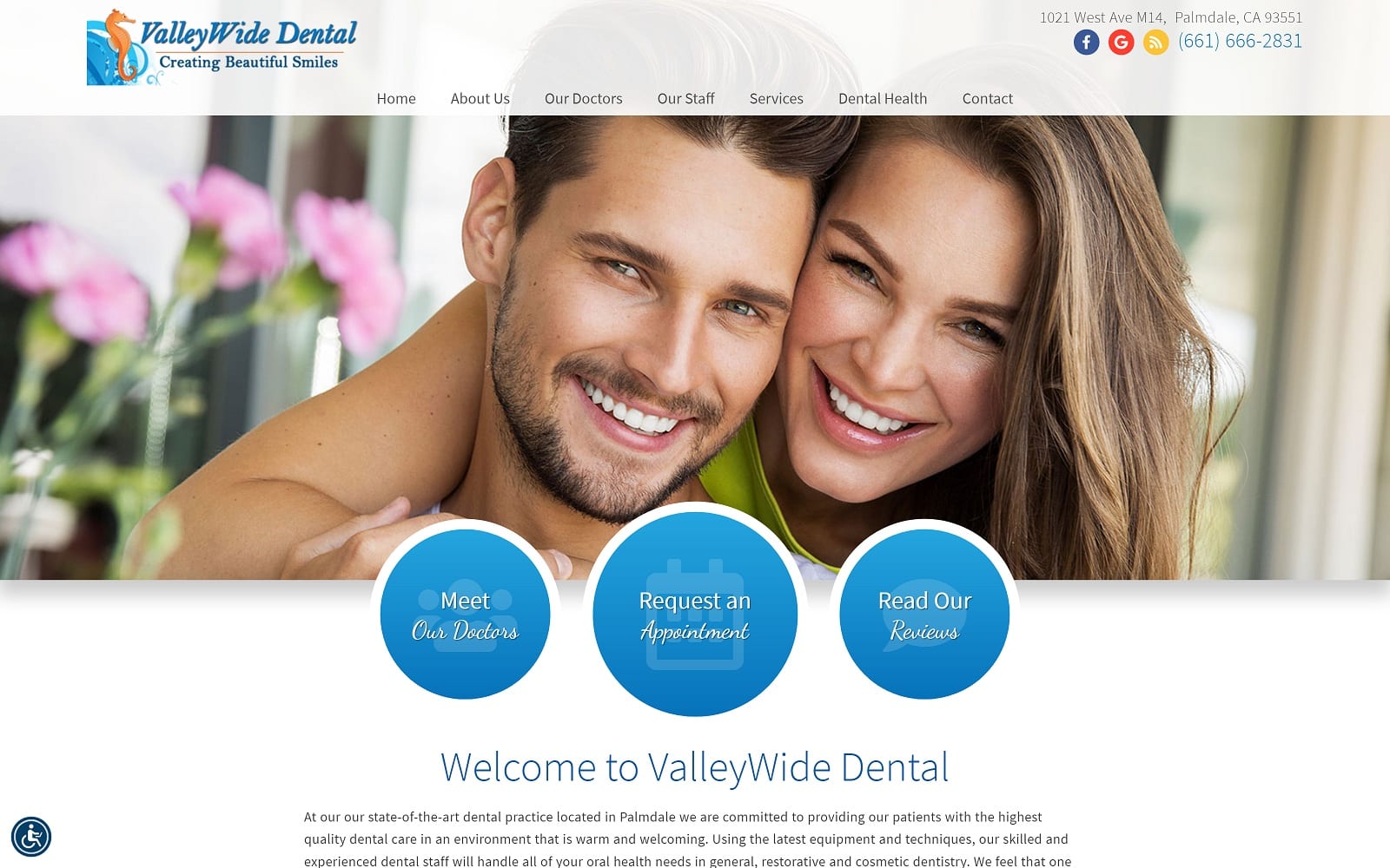 The screenshot of haze robert dds valleywidedental. Com website