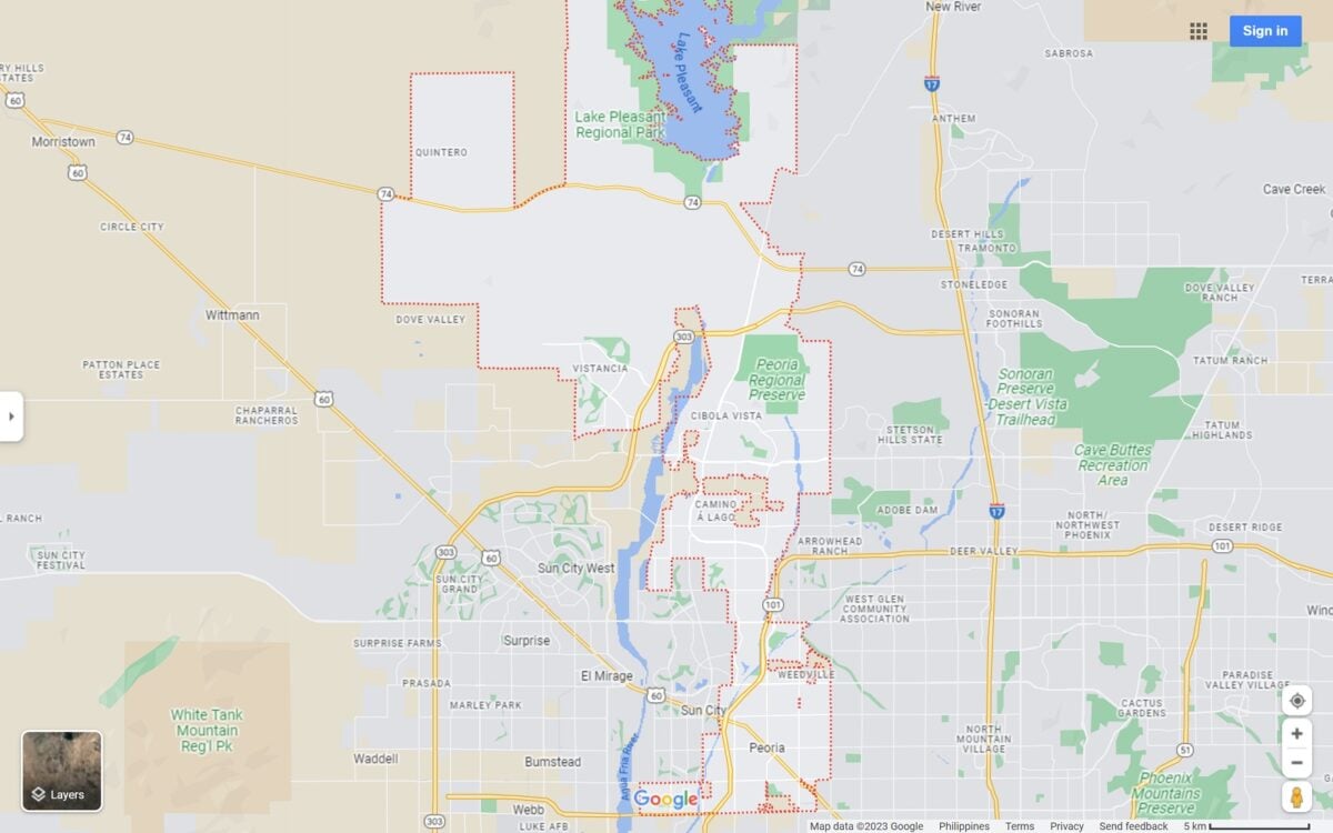 Peoria Arizona map