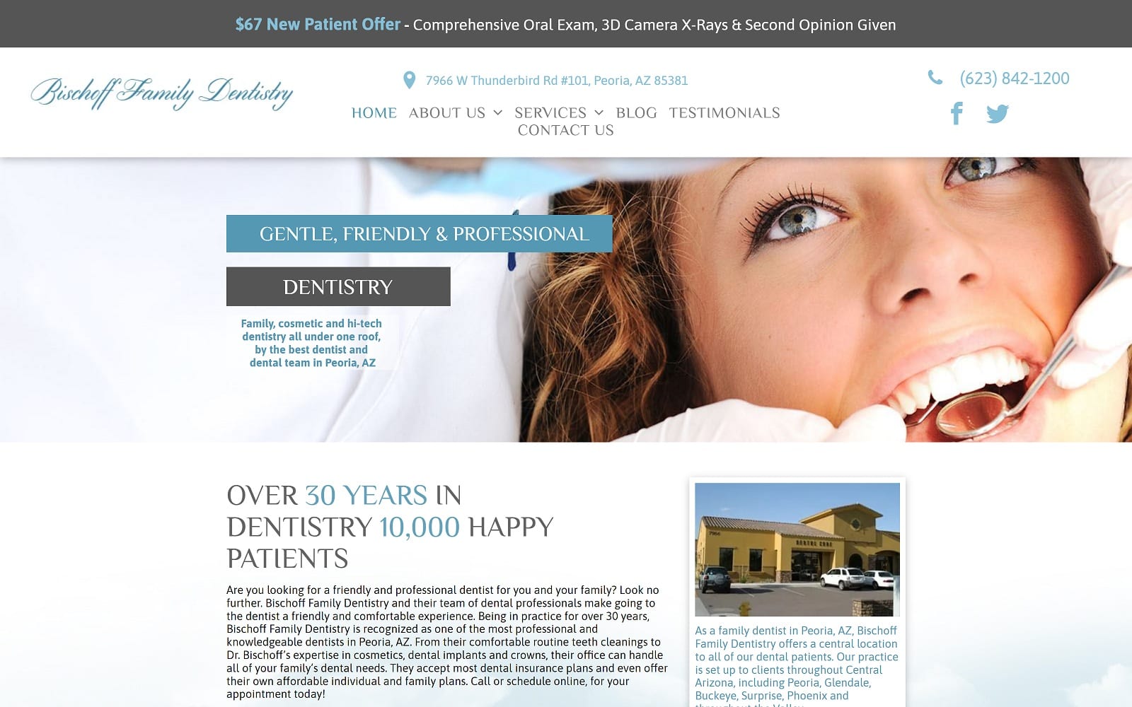 The screenshot of bischoff family dentistry bischofffamilydentistry. Com website