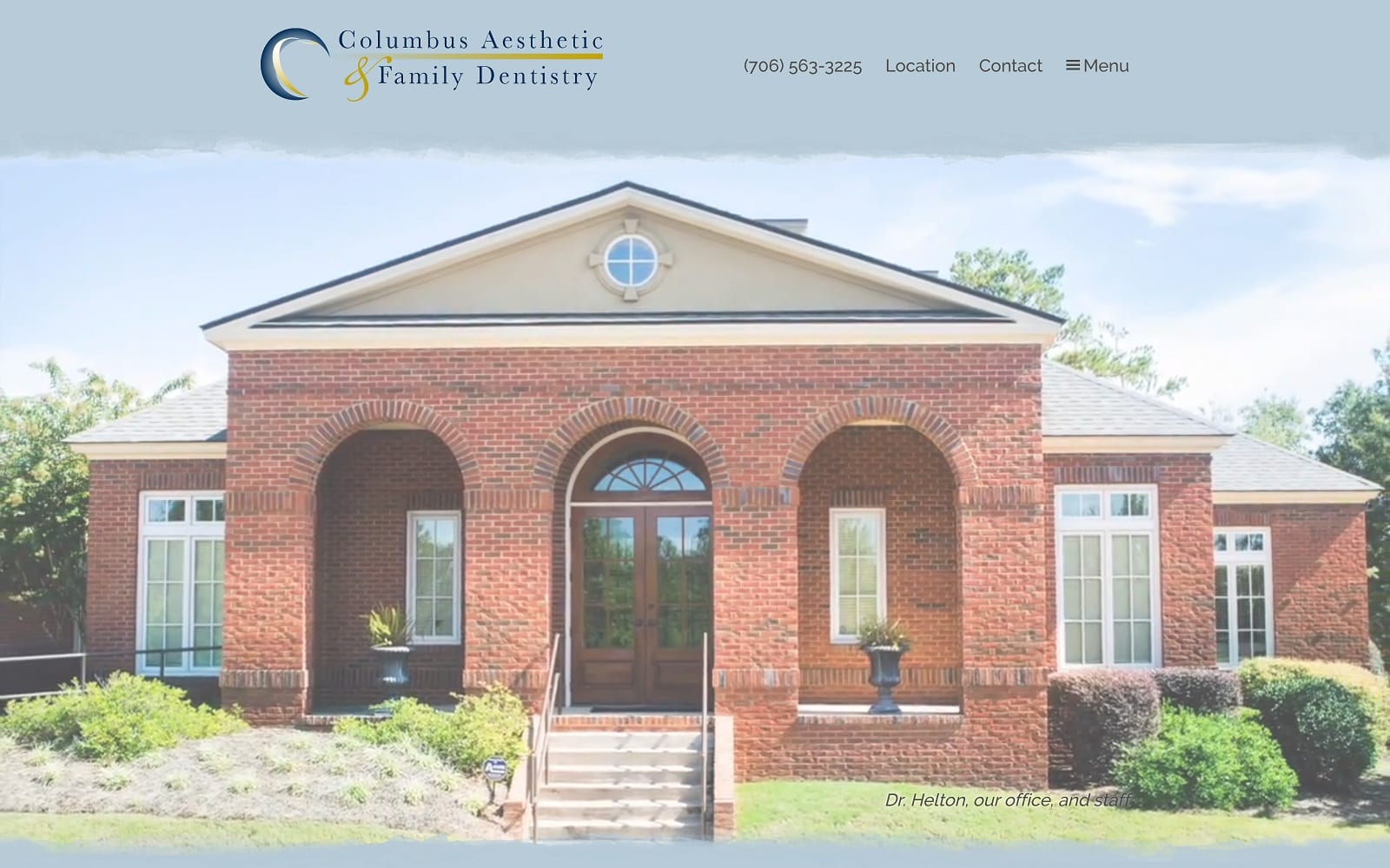 The screenshot of columbus aesthetic & family dentistry cafdental. Com website