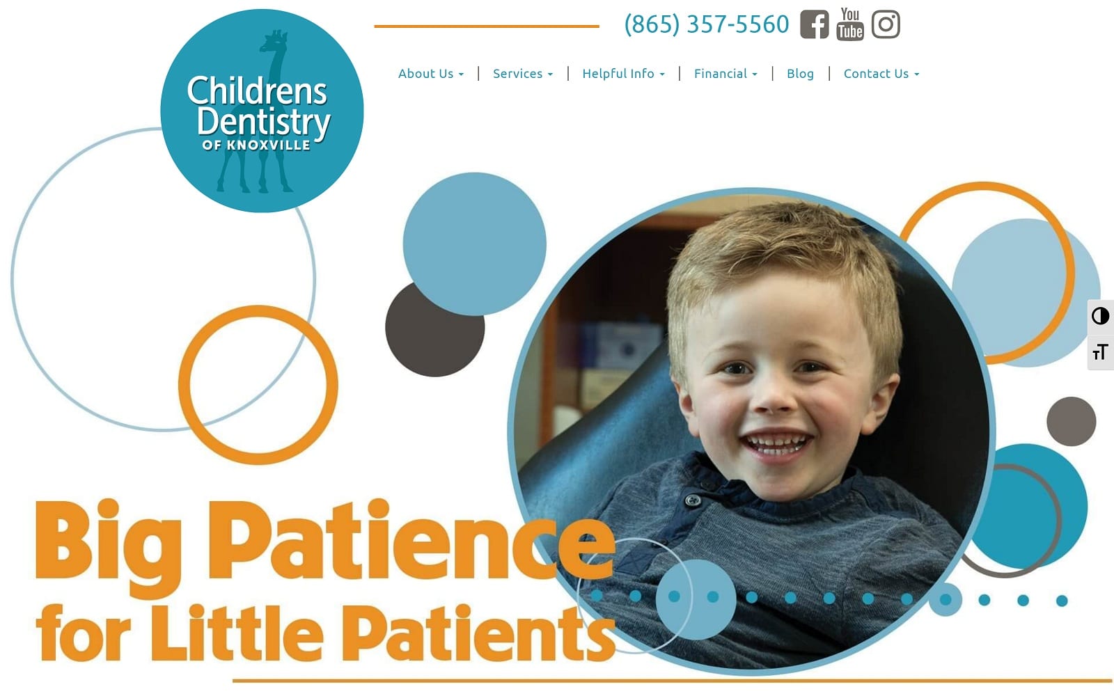 The screenshot of children's dentistry of knoxville childrensdentistryofknoxville. Com dr. Darryl phillips website