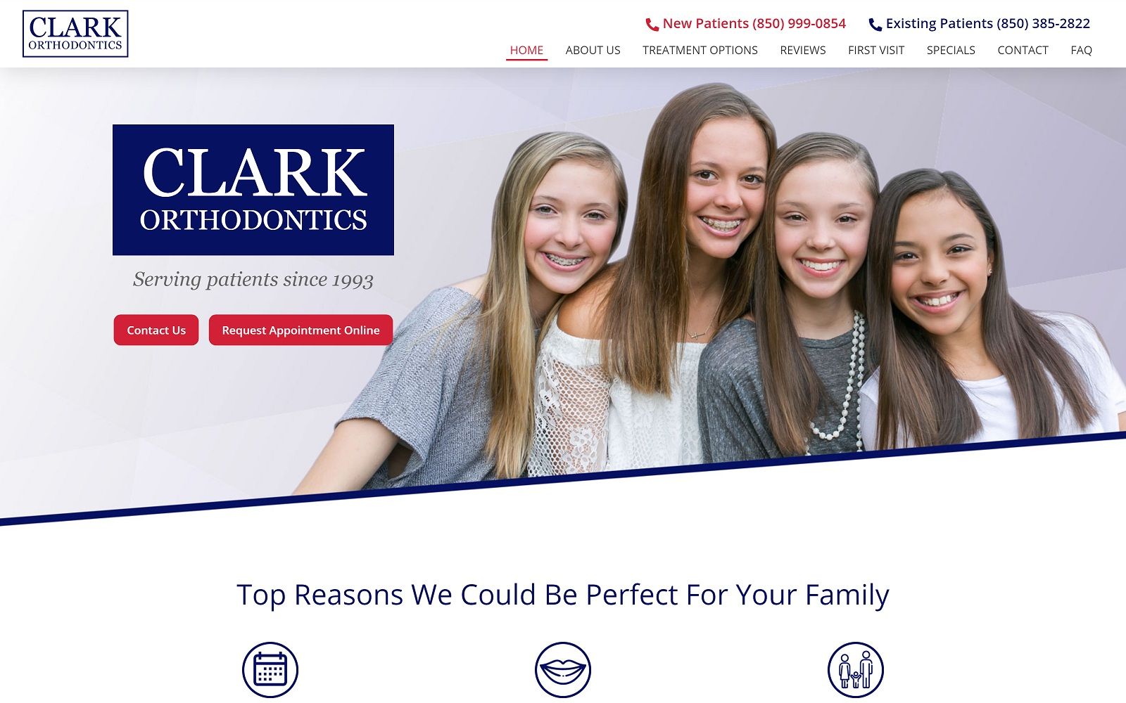 The screenshot of clark orthodontics clarkorthotally. Com dr. Clark website