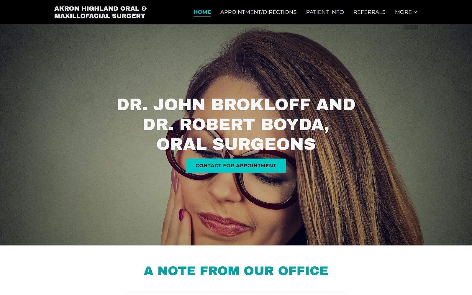 The screenshot of dr. John brokloff, oral surgeon drbrokloff. Com website