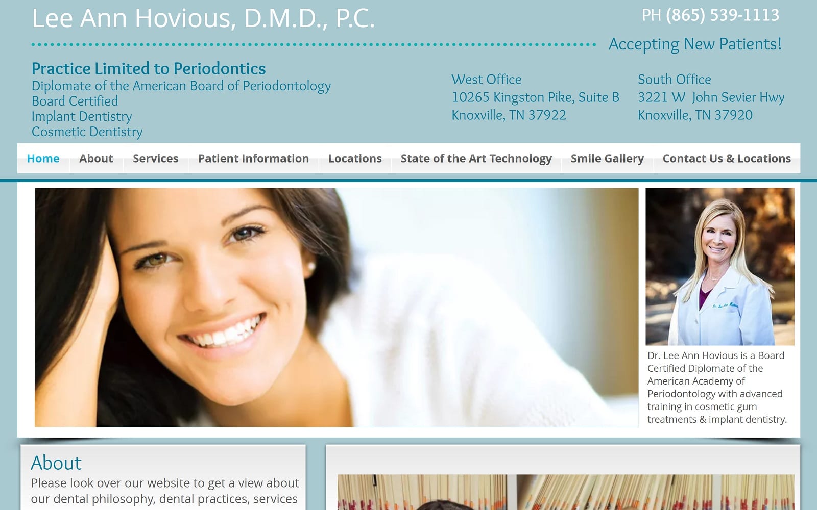 The screenshot of dr. Lee ann hovious drleeannhovious. Com website