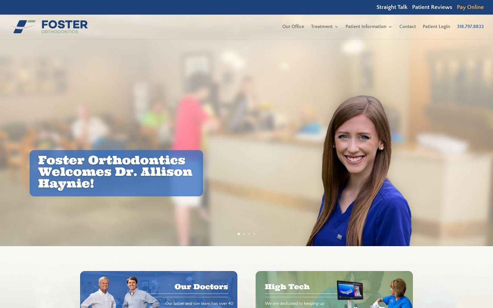 The screenshot of foster orthodontics fosterortho. Com dr. Ben foster website