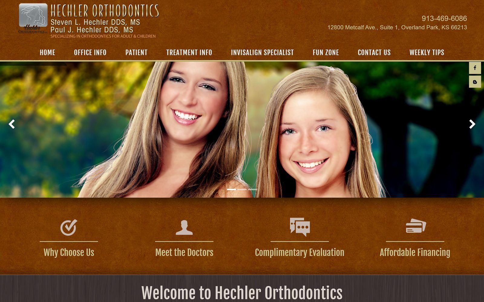The screenshot of hechler orthodontics hechler. Com website